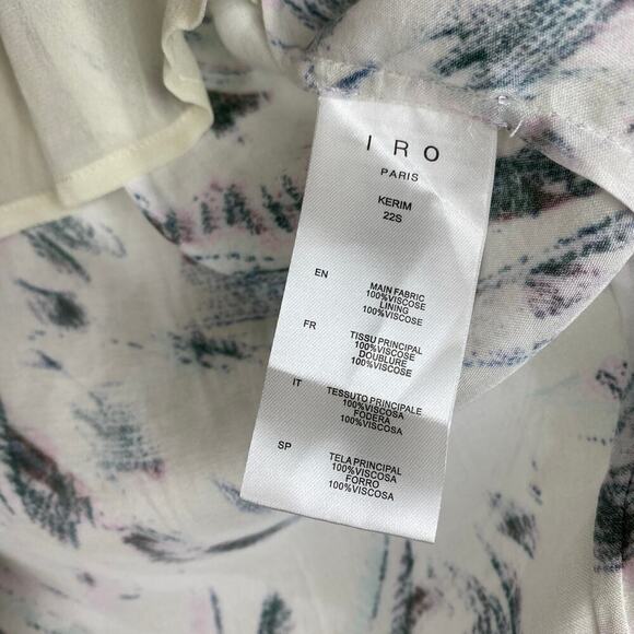 NWT IRO Kerim Skirt Size 8 Beige Purple Wrap Effect Drape Designer Casual Spring - Picture 14 of 16